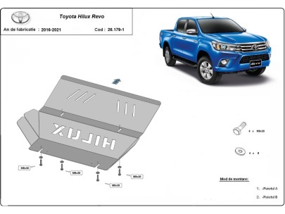 Oceľový kryt chladiča Toyota Hilux Revo (2016-2026) 2