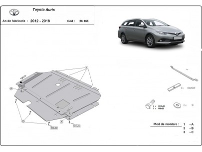 Oceľový kryt katalyzátora Toyota Auris (2012-2018)Toyota Auris 2