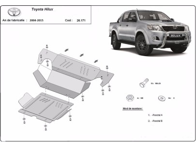 Oceľový kryt motora Toyota Hilux (2004-2015) 2