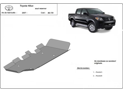 Oceľový kryt palivovej nádrže Toyota Hilux (2004-2015) 2