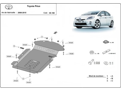 Oceľový kryt katalyzátora Toyota Prius 3 (2008-2015) 2