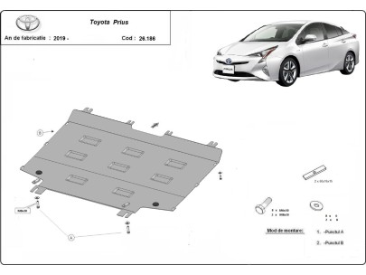 Oceľový kryt motora Toyota Prius (2016-2022) 2