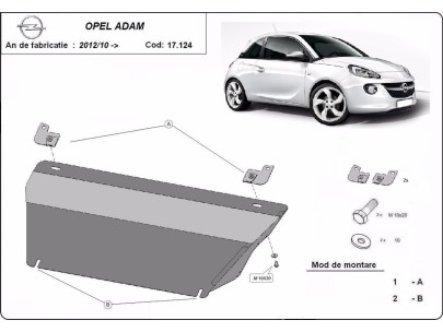Oceľový kryt motora Opel Adam (2012-2019)