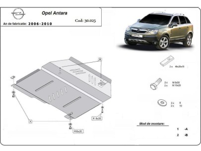 Oceľový kryt motora Opel Antara (2006-2010) 2