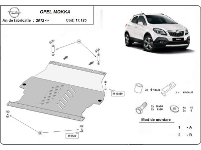 Oceľový kryt motora Opel Mokka (2012-2019) 2