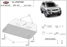 Stalowa Osłona pod silnik Kia Sportage (2004-2010)
