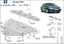 Stalowa Osłona pod silnik Peugeot 406 (1996-2004)