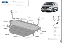 Oceľový kryt motora pozinkovaná Ford Transit Custom (2023-2026)