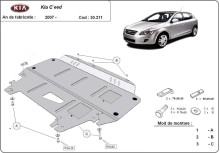 Oceľový kryt motora Kia Rio 4 (2007-2011)