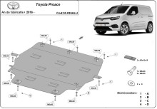 Stalowa Osłona pod silnik Toyota Proace Aluminium (2016-2026)