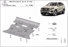 Stalowa Osłona pod silnik Mercedes GLE X166 (2015-2019)