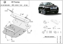 Oceľový kryt motora VW Touran - manuálna (2003-2010)