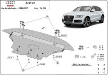 Oceľový kryt motora Audi Q5 (2008-2017)