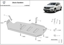 Oceľový kryt palivovej nádrže Dacia Sandero III (2021-2026)