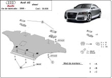 Oceľový kryt motora Audi A5, diesel (2008-2016)