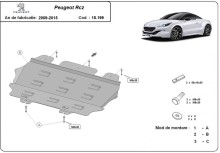 Stalowa Osłona pod silnik Peugeot Rcz (2009-2015)