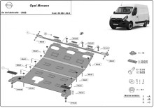 Aluminium Osłona pod silnik Opel Movano C (2022-2026)