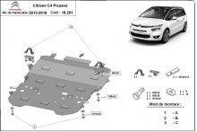 Stalowa Osłona pod silnik Citroen C4 Picasso (2013-2018)