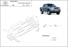 Oceľový kryt motora Toyota Hilux (2000-2004)