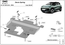 Oceľový kryt motora Dacia Spring (2024-2026)