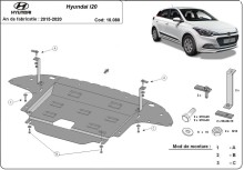 Oceľový kryt motora Hyundai i20 (2015-2020)