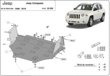 Oceľový kryt motora Jeep Compass (2006-2016)