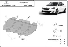 Stalowa Osłona pod silnik Peugeot 308 (2007-2017)