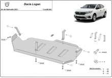 Oceľový kryt palivovej nádrže Dacia Logan III (2021-2026)