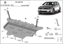 Stalowa Osłona pod silnik VW Golf 7 - automatyczna skrzynia biegów (2012-2019)