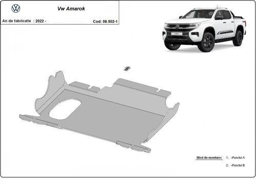 Oceľový kryt motora Volkswagen Amarok (2022-2026)
