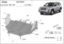 Stalowa Osłona pod silnik Jeep Patriot (2007-2017)