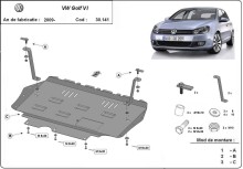 Oceľový kryt motora Volkswagen VW Jetta (2008-2012)