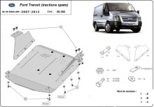 Oceľový kryt motora Ford Transit - RWD (2007-2013)
