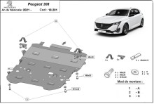 Stalowa Osłona pod silnik Peugeot 308 (2018-2026)