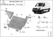 Stalowa Osłona pod silnik Mercedes Sprinter 906 4x4 (2006-2017)