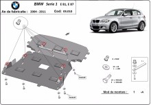 Oceľový kryt motora BMW Seria 1 E81,E87 (2004-2011)