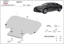 Oceľový kryt prevodovky Audi A7 (2011-2018)