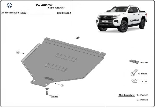 Oceľový kryt prevodovky Volkswagen Amarok (2022-2026)