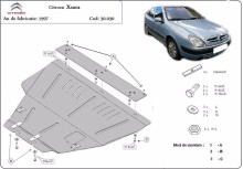 Oceľový kryt motora Citroen Xsara (1997-2004)