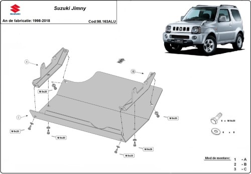 Hliníkový kryt motora Suzuki Jimny (1998-2018)