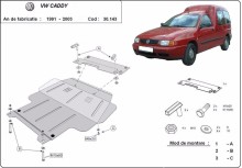 Oceľový kryt motora VW Caddy (1991-2003)