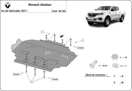 Oceľový kryt motora Renault Austral (2017-2026)