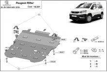Stalowa Osłona pod silnik Peugeot Rifter (2018-2026)