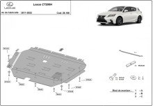 Oceľový kryt motora Lexus CT (2011-2026)