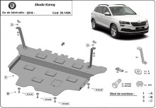 Stalowa Osłona pod silnik Skoda Karoq - automatyczna skrzynia biegów (2016-2026)