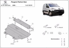 Stalowa Osłona pod silnik Peugeot Partner (2008-2020)
