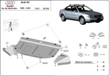 Oceľový kryt motora Audi A4 B5 (1995-2000)