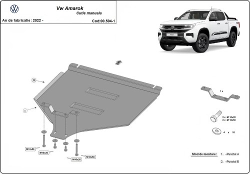 Oceľový kryt prevodovky Volkswagen Amarok (2022-2026)
