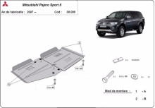 Oceľový kryt prevodovky Mitsubishi Shogun Sport (2008-2016)