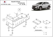 Oceľový kryt diferenciálu Suzuki S-Cross (2021-2026)